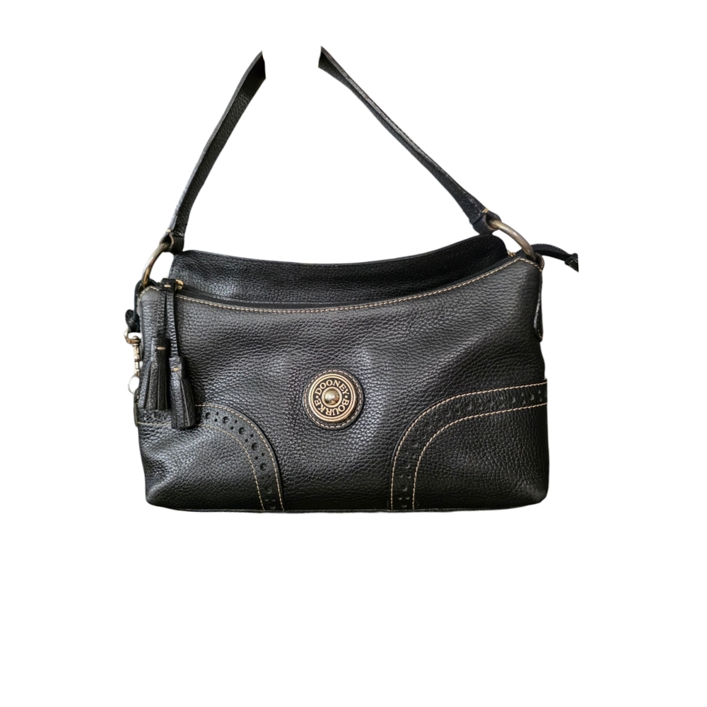 #51 Dooney & Bourke Black Leather Hobo Bag